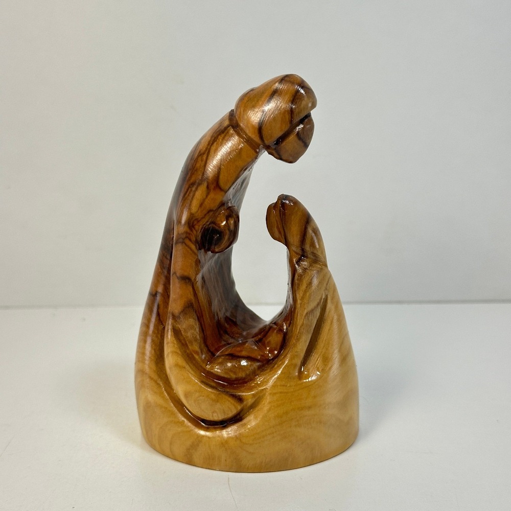 Olive‎ Wood Nativity Scene Holy Family Sculpture Religious Figurine Statue